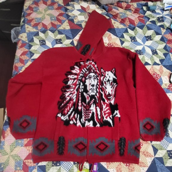 Tejidos Other - Native American & Wolf Hoodie Made In Ecuador